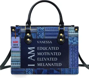 Personalized Leather Handbag For African American - Christmas Gifts For Women For Black Women