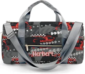 Personalized Red Sport Car Custom Multi-functional Travel Bag, Unisex Portable Duffel Bag, Short Distance Travel Assistant