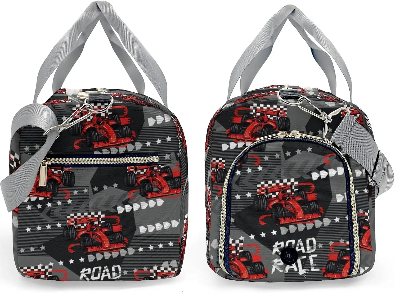 Personalized Red Sport Car Custom Multi-functional Travel Bag, Unisex Portable Duffel Bag, Short Distance Travel Assistant