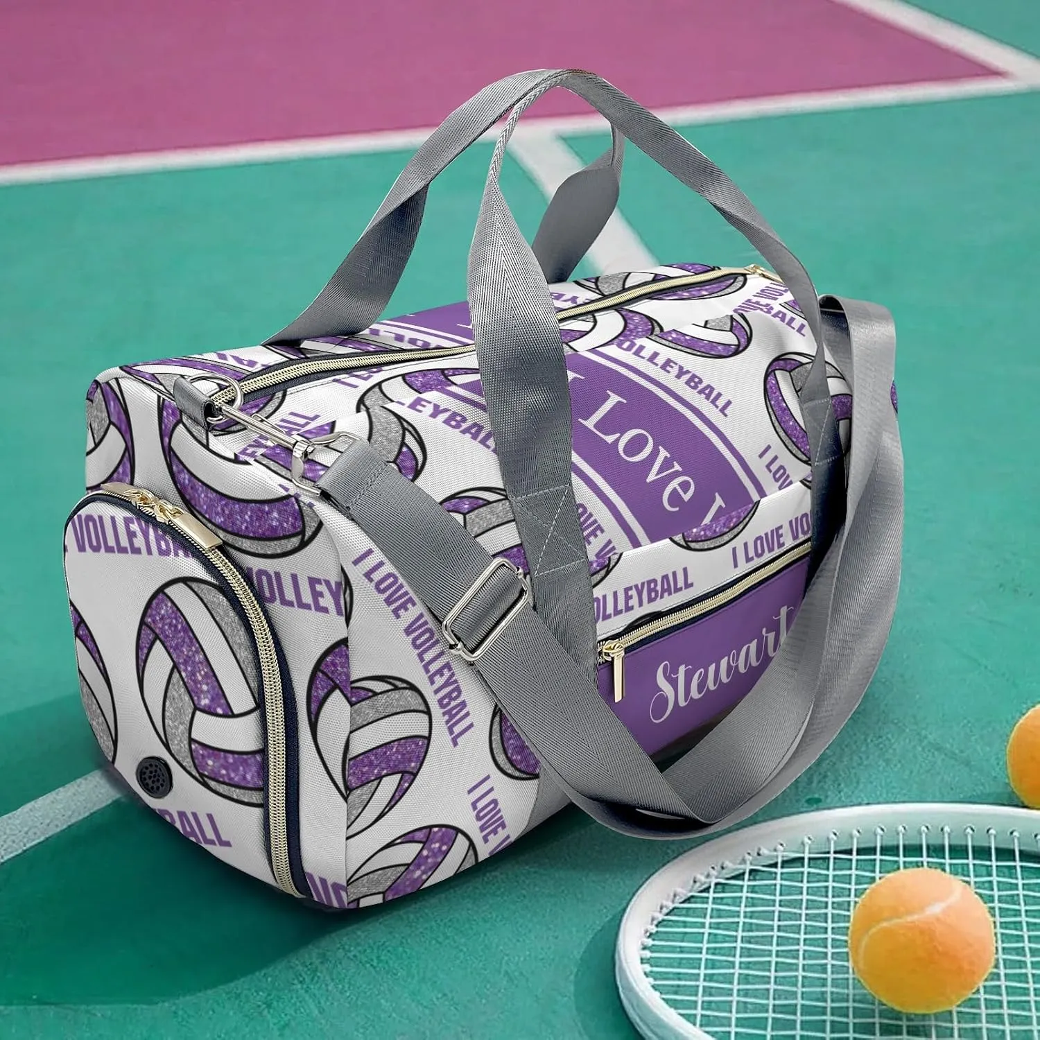 Personalized Volleyball Custom Multi-functional Travel Bag, Unisex Portable Duffel Bag, Short Distance Travel Assistant