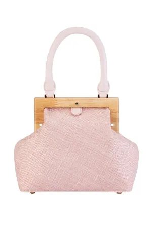 Piper Straw Top Handle Bag - Pink