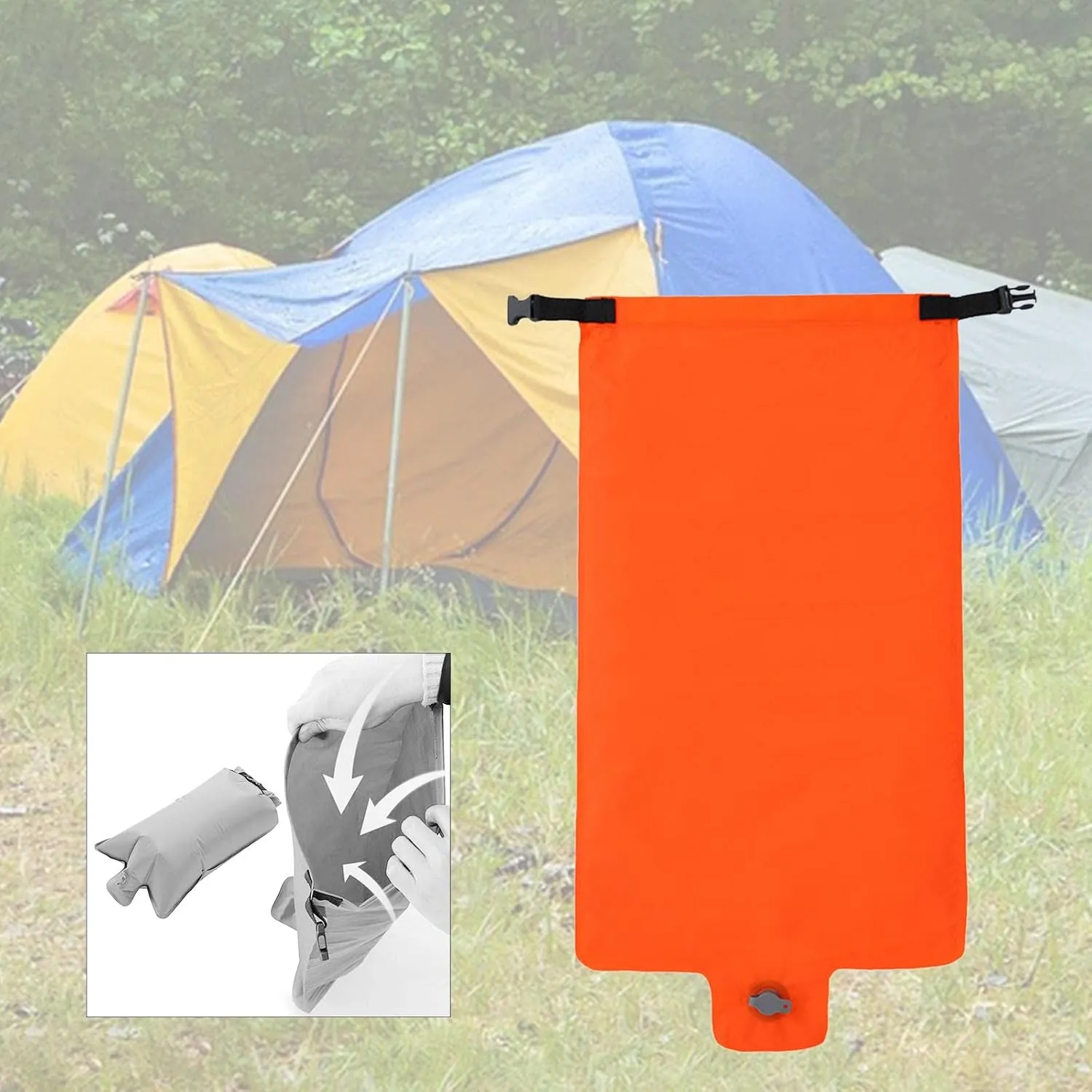 pistro Inflatable Bag Single Manual Press TPU Sleeping Mat Inflatable Bag Multi-Functional Waterproof Bag Outdoor -Light Portable Bag