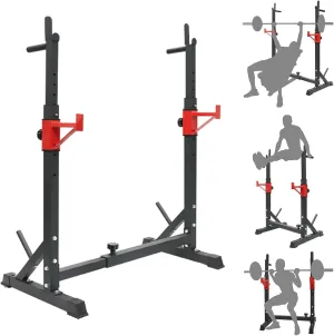 PLKO Multi-Function Squat Press Barbell Rack Stand, Height Adjustable Barbell，Max Load 550lbs,Fitness Exercise Equipment Home Gym