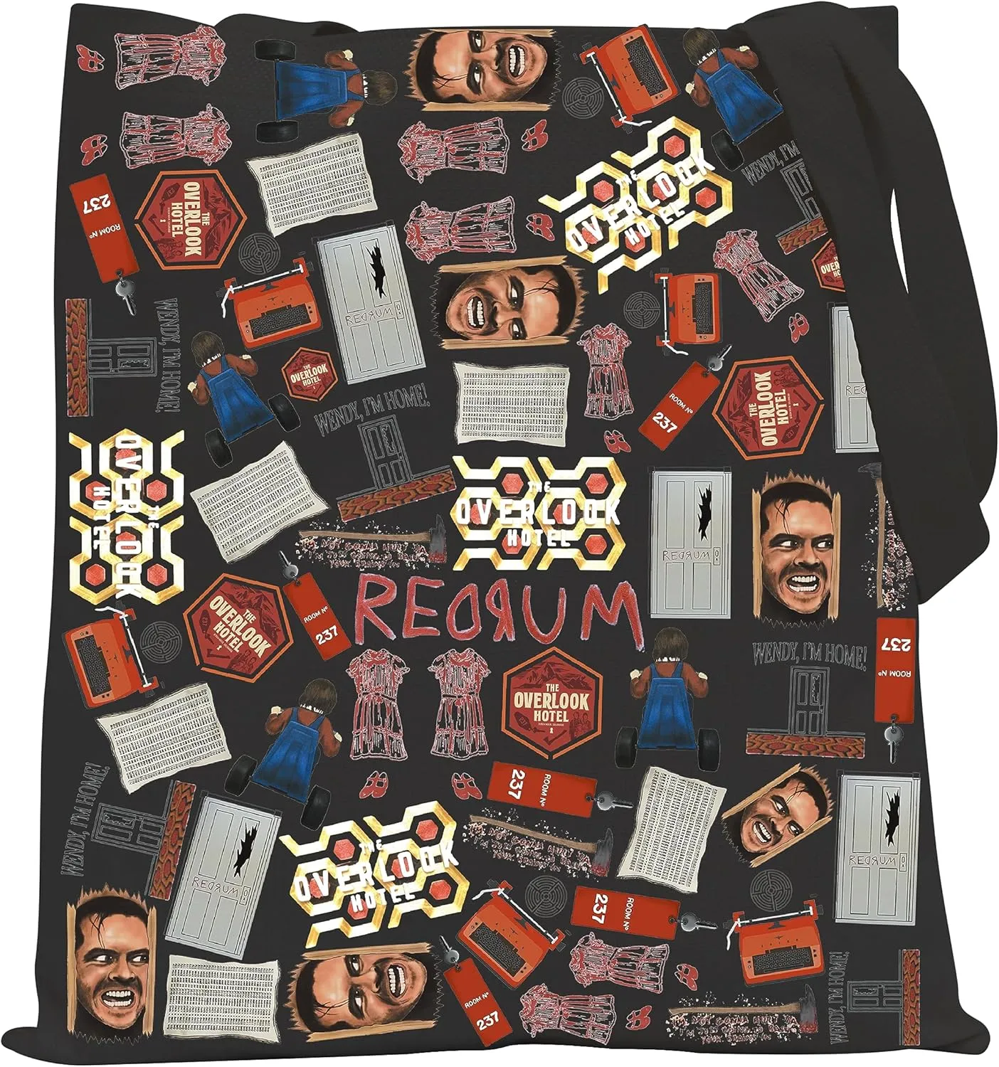 POFULL Horror Movie Fan Gift Psychological Horror Movie Tote Bag