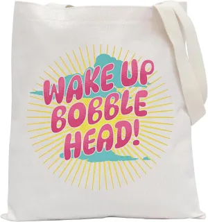 POFULL Reality TV Show Lover Shoulder Bag Housewives Inspired Gift Wake Up Bobblehead Tote Bag
