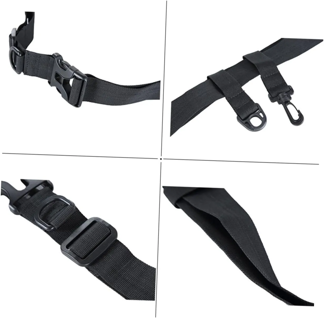 POPETPOP Waist Belt Fishing Tackle Accessories Adjustable Wader Wading Belt Safety Strap Black