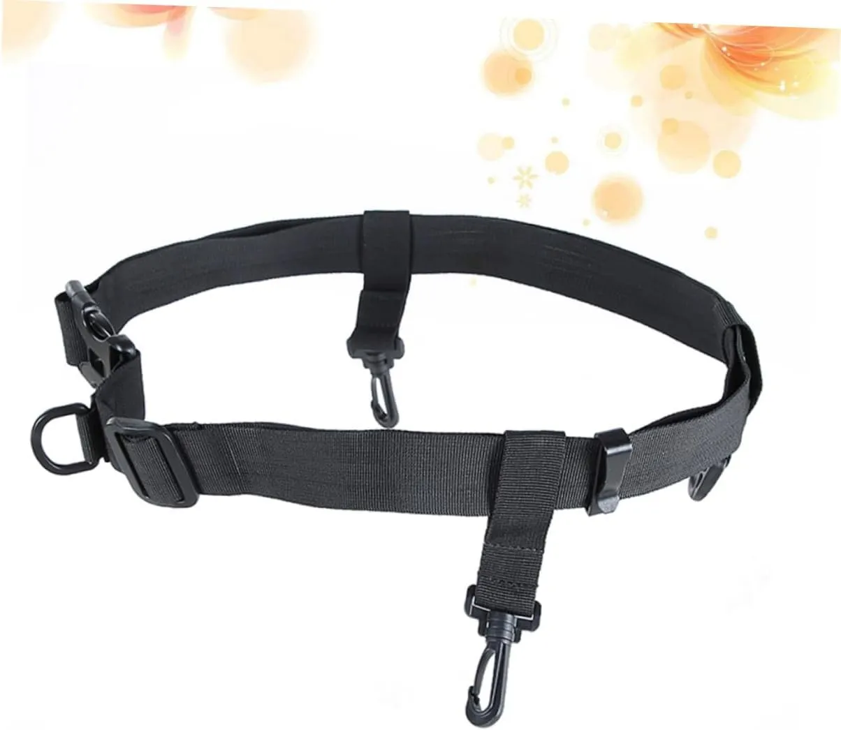 POPETPOP Waist Belt Fishing Tackle Accessories Adjustable Wader Wading Belt Safety Strap Black