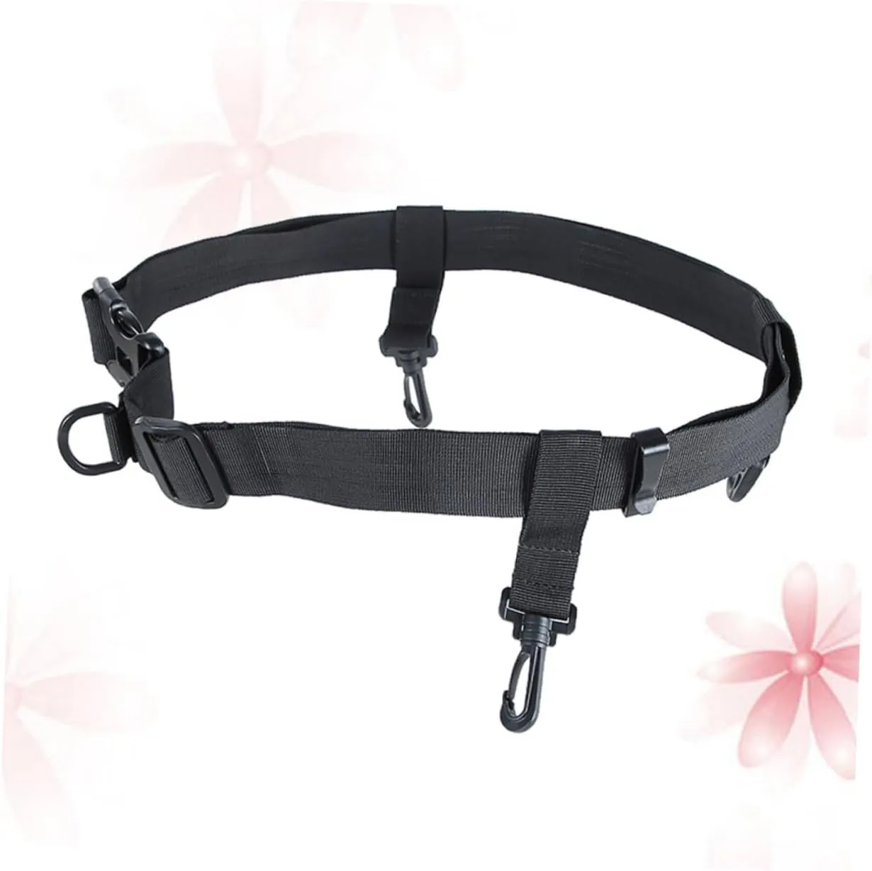 POPETPOP Waist Belt Fishing Tackle Accessories Adjustable Wader Wading Belt Safety Strap Black