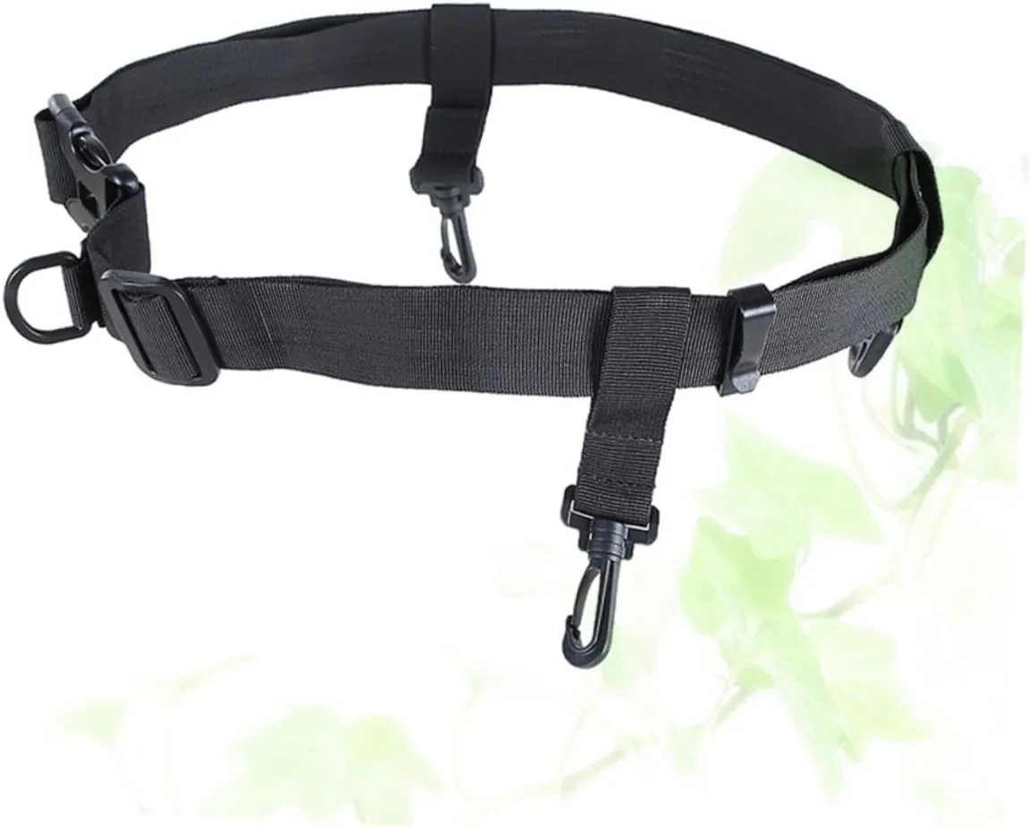 POPETPOP Waist Belt Fishing Tackle Accessories Adjustable Wader Wading Belt Safety Strap Black