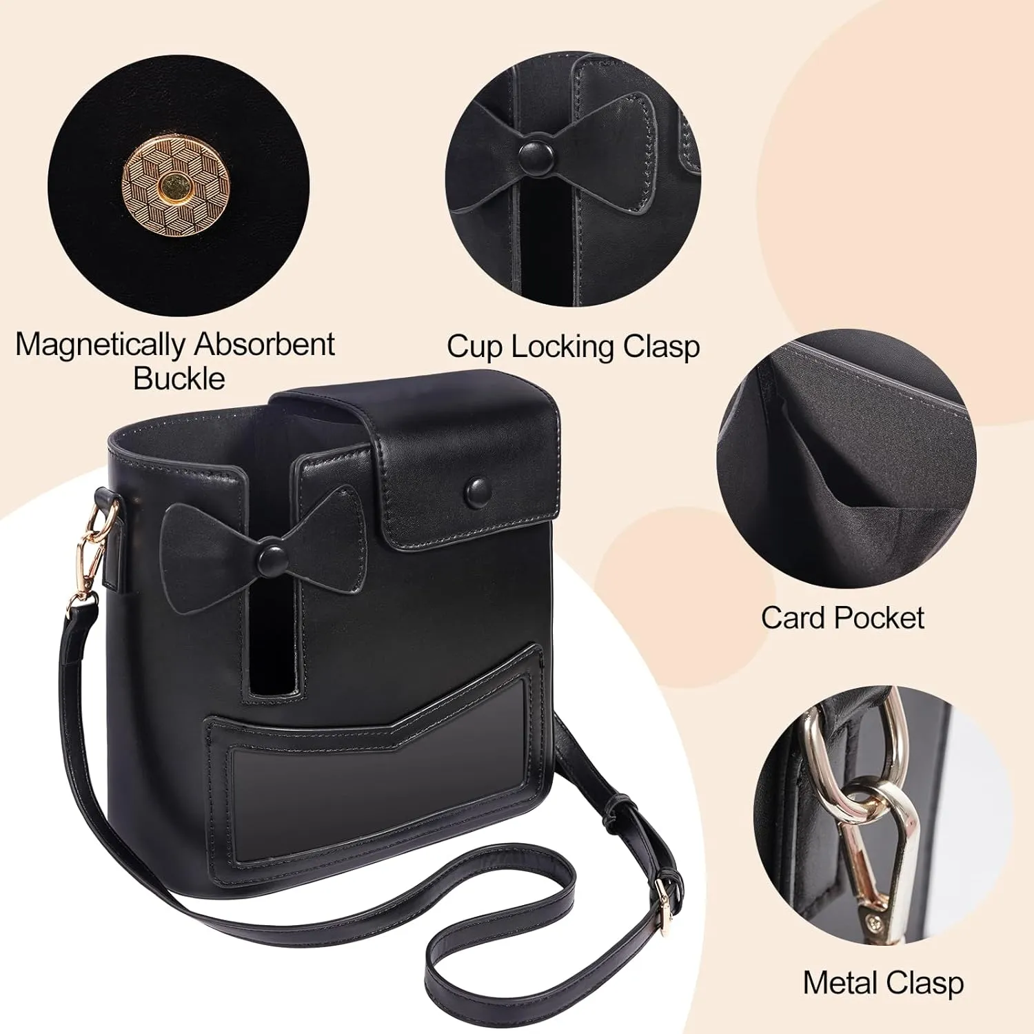 Portable Water Bottle Purse for Stanley Cup,Outdoor Crossbody Bag Compatible with Stanley Cup Bag, Sport Water Bottle Handbag