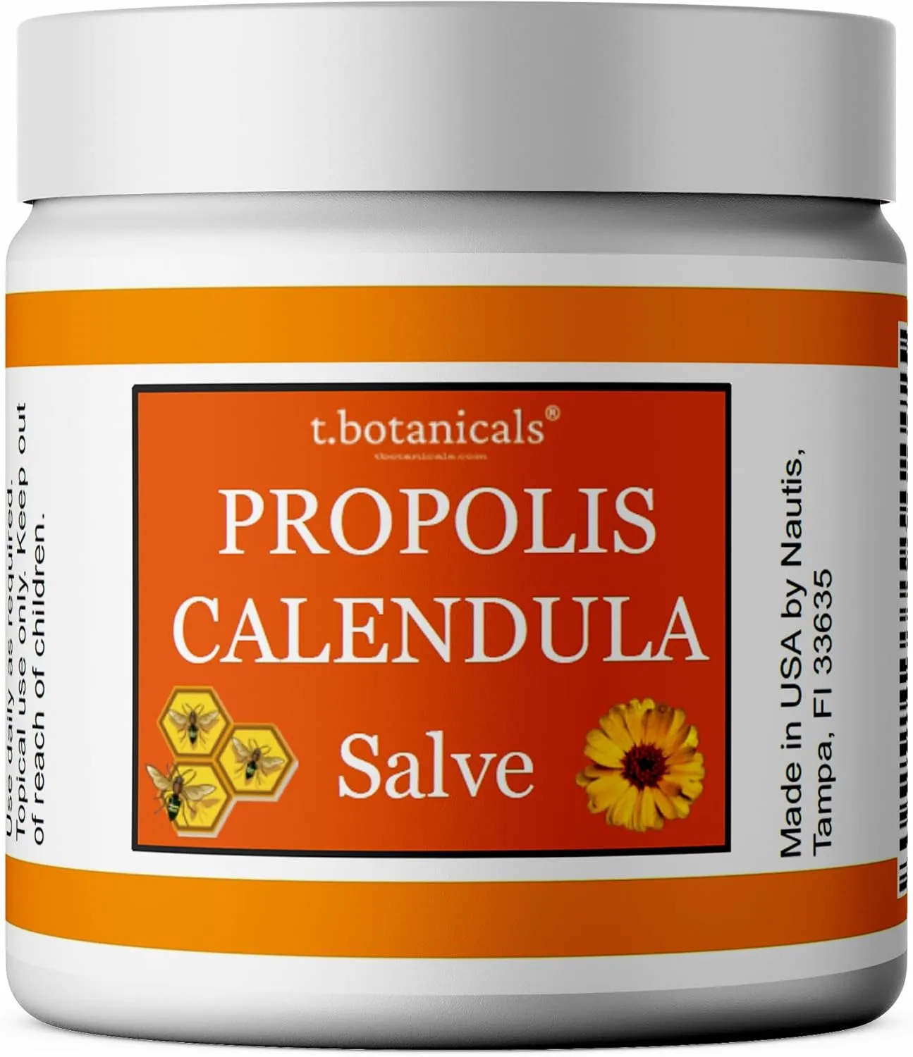 Propolis Calendula Salve, Skin Soothing Balm, Herbal Moisturizer, Made in USA