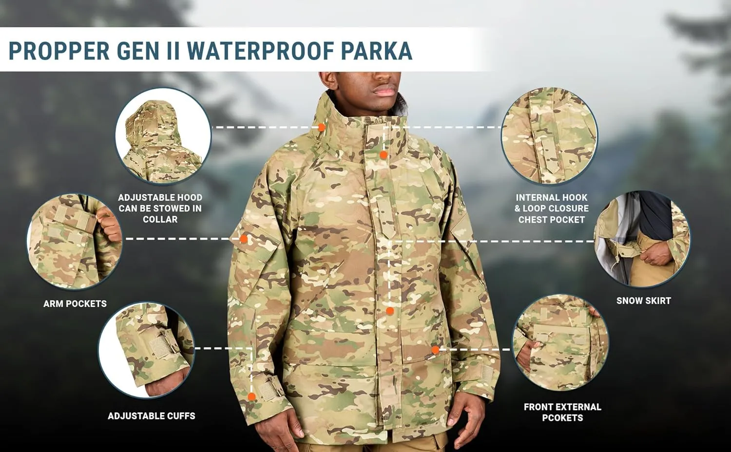 Propper Men's Gen Ii ECWCS Waterproof Shell Parka