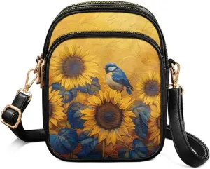 PU Leather Crossbody Bags for Women Ladies Lightweight Cross Body Shoulder Purses Handbag with Muti Zipper Pockets