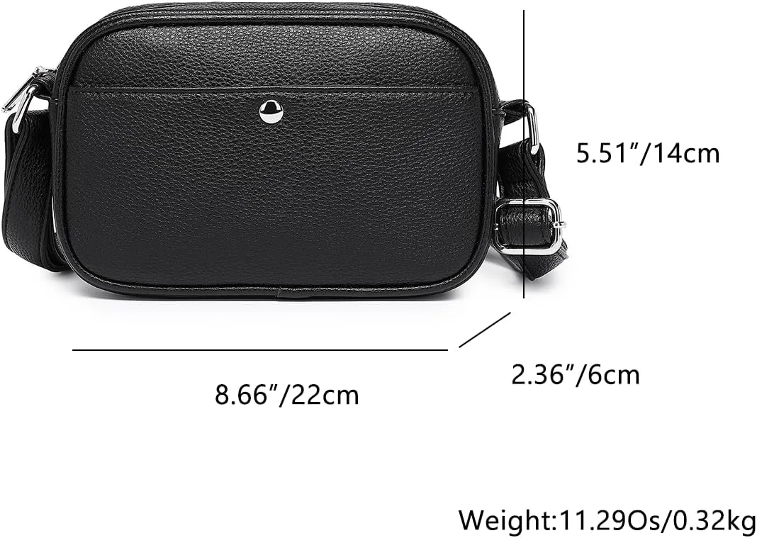 PU leather Square Crossbody Bag with Adjustable Women PU leather Casual Shoulder Work Bag