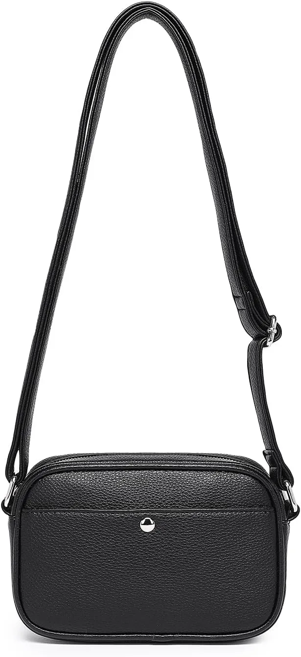 PU leather Square Crossbody Bag with Adjustable Women PU leather Casual Shoulder Work Bag