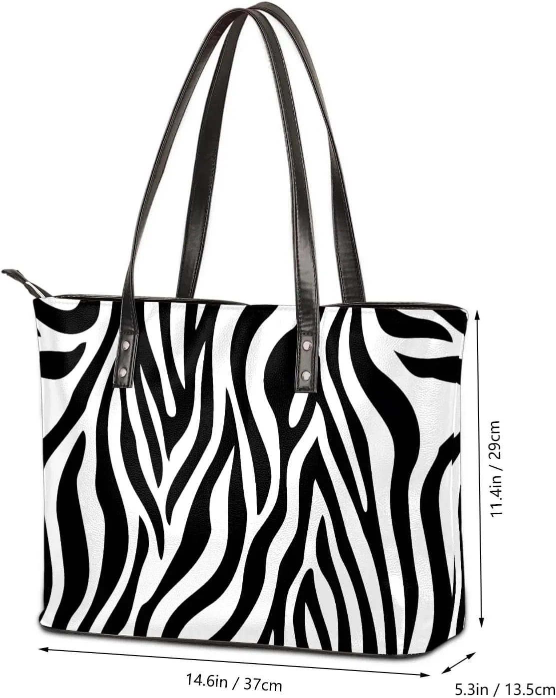 PU Leather Tote Bag for Women - Large Purses Handbags Top Handle Ladies Shoulder Bag with Zipper for Work Travel