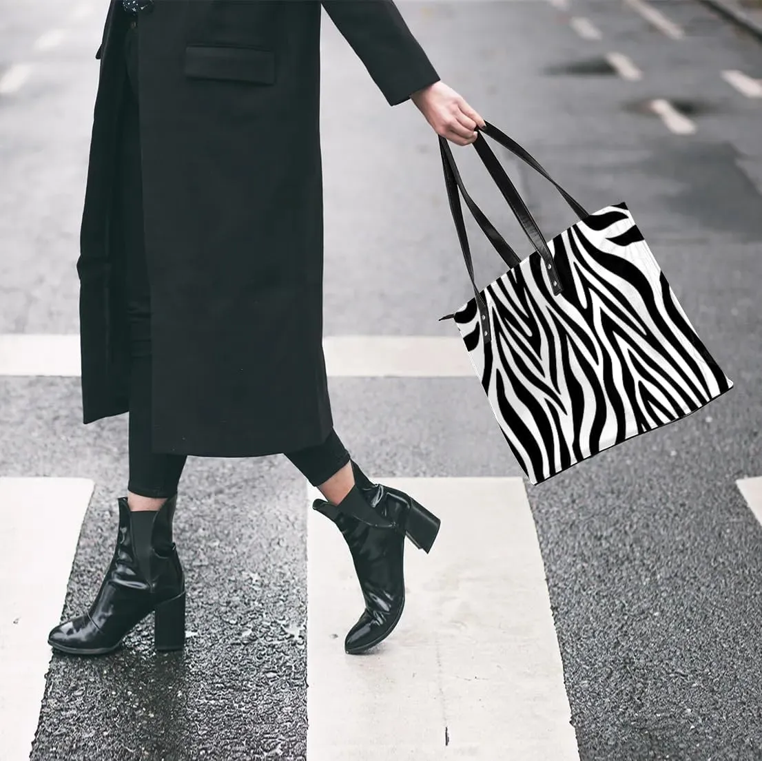 PU Leather Tote Bag for Women - Large Purses Handbags Top Handle Ladies Shoulder Bag with Zipper for Work Travel