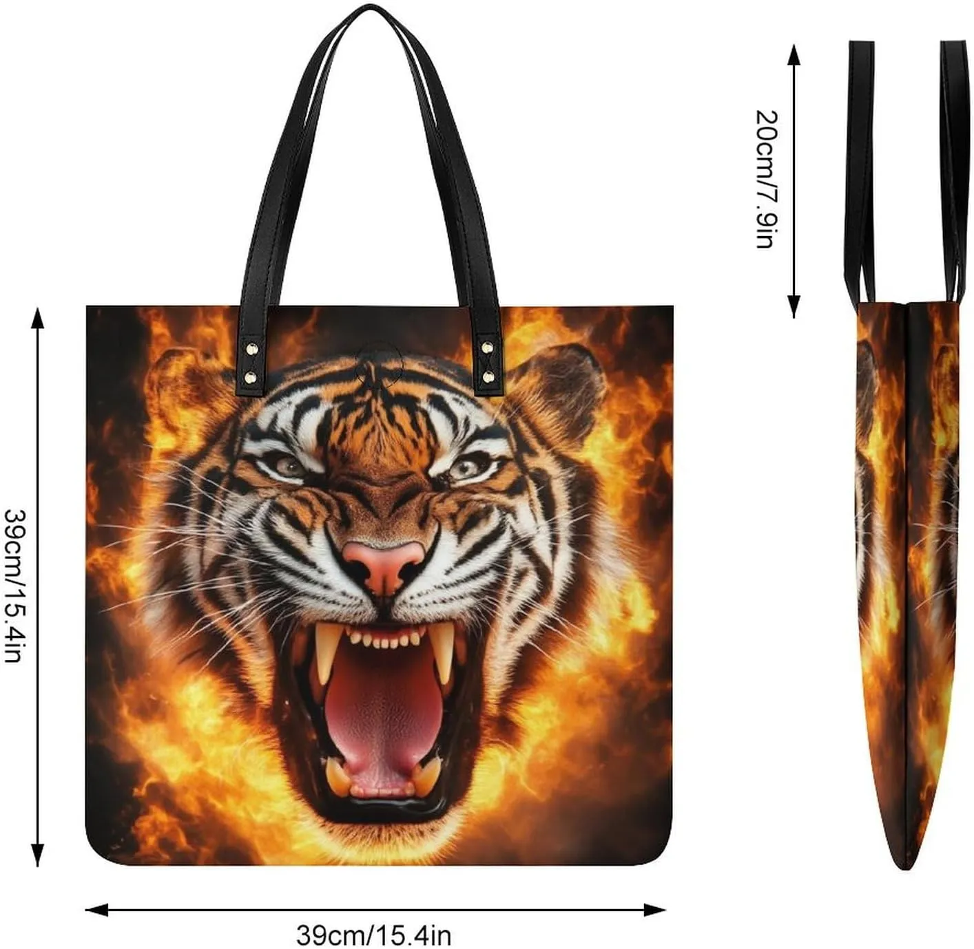 Pu Leather Tote Bag for Women Work Shoulder Bags Purses Handbags