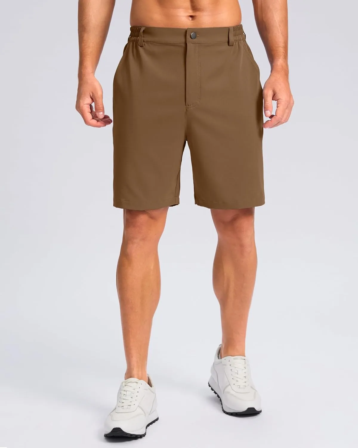 Pudolla Men's Casual Shorts 7"/9" Lightweight Golf Shorts with 3 Pockets Stretch Quick Dry Comfy Work Shorts