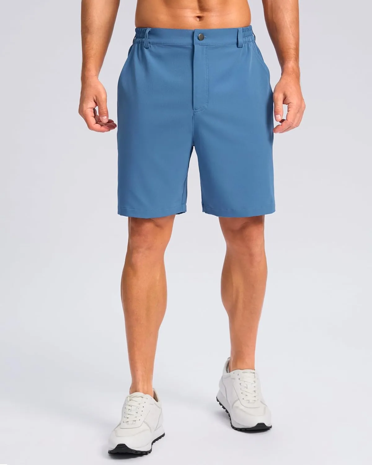 Pudolla Men's Casual Shorts 7"/9" Lightweight Golf Shorts with 3 Pockets Stretch Quick Dry Comfy Work Shorts