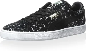 PUMA 358671-01 Men Suede Classic Black Splatter Black/Black/White