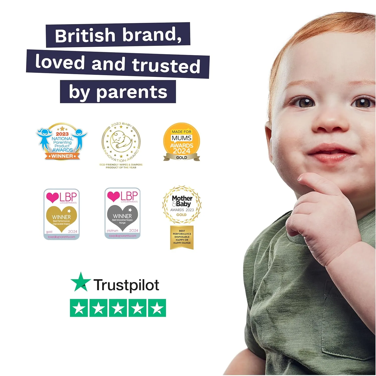 Pura Hypoallergenic Diaper Pants Size 8 (41  lbs) Overnight, up to 12 Hours Leak Protection, Suitable for Sensitive Skin, Totally Chlorine Free, Soft Organic Cotton, 3 Packs of 15 (45 Pull Up Pants)