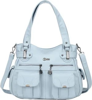 Purses and Handbags for Women Large Hobo Shoulder Bags Soft PU Leather Multi-Pocket Tote Bag