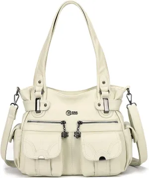 Purses and Handbags for Women Large Hobo Shoulder Bags Soft PU Leather Multi-Pocket Tote Bag