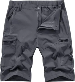 Quick Dry Hiking Shorts Men's Cargo Casual Outdoor 4-Way Stretchy Lightweight Summer Short with Multi Pockets
