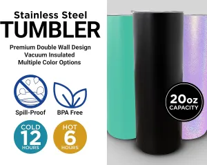 R and R Imports Kent State University 20 oz Insulated Stainless Steel Skinny Tumbler Navy Officially Licensed Collegiate Product