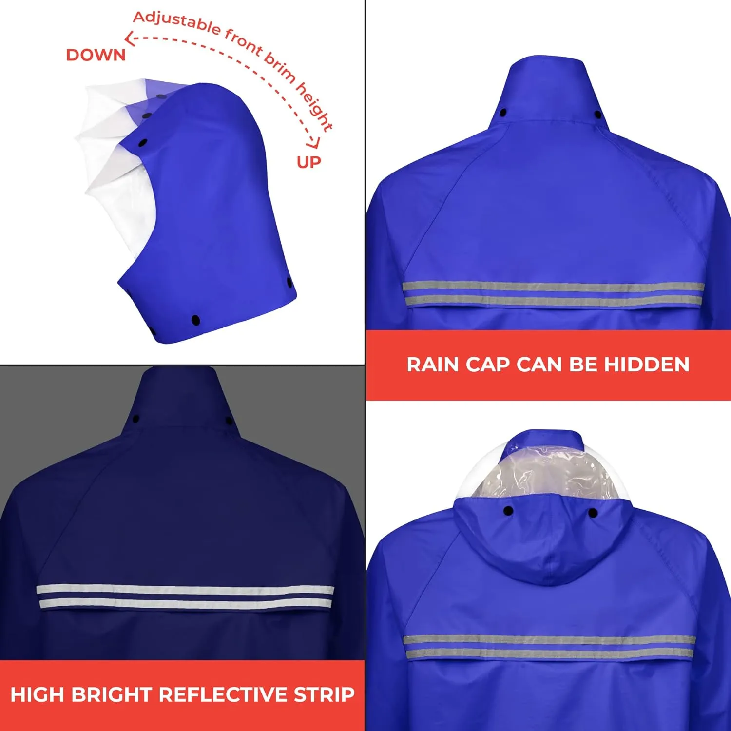 RANDO Rain Suits For Men And Women Waterproof | Motorcycle Rain Gear | Heavy Duty Rainwear (BST)