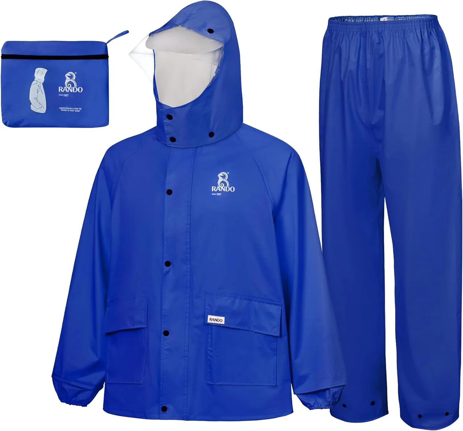 RANDO Rain Suits For Men And Women Waterproof | Motorcycle Rain Gear | Heavy Duty Rainwear (BST)
