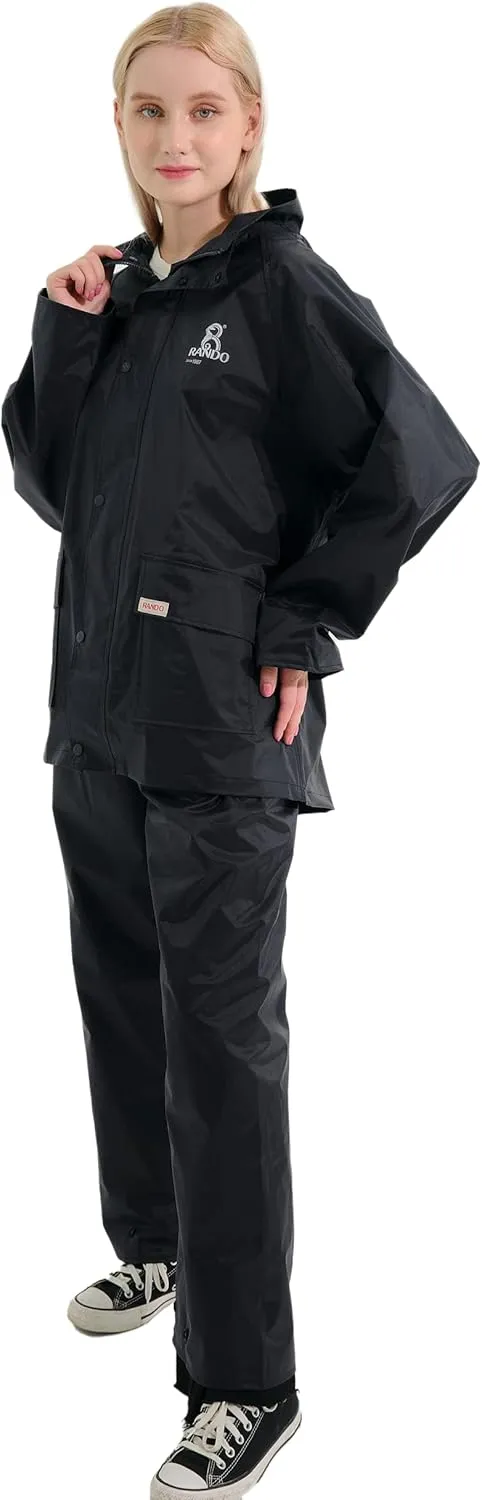 RANDO Rain Suits For Men And Women Waterproof | Motorcycle Rain Gear | Heavy Duty Rainwear (BST)