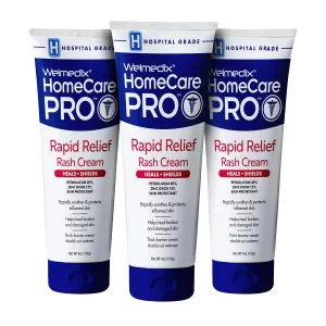 Rapid Relief Diaper Rash Cream with Zinc Oxide, Hospital Grade Barrier Cream for Adults, and Babies with Fragile or Sensitive Skin (4oz Tube, Pack of 3)