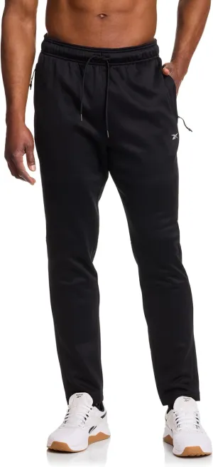 Reebok Men's Fleece Tech Sweatpant, Zippered Pockets, Athletic Joggers