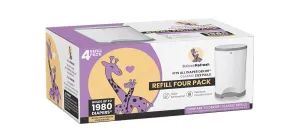 Refills Compatible with DEKOR CLASSIC Diaper Pail Refills | 4 Pack | Diaper Pail Odor Eliminator| Fresh Powder Scent | Each Diaper Bag Refill Holds up to 1980 Diapers | Diaper bin refill