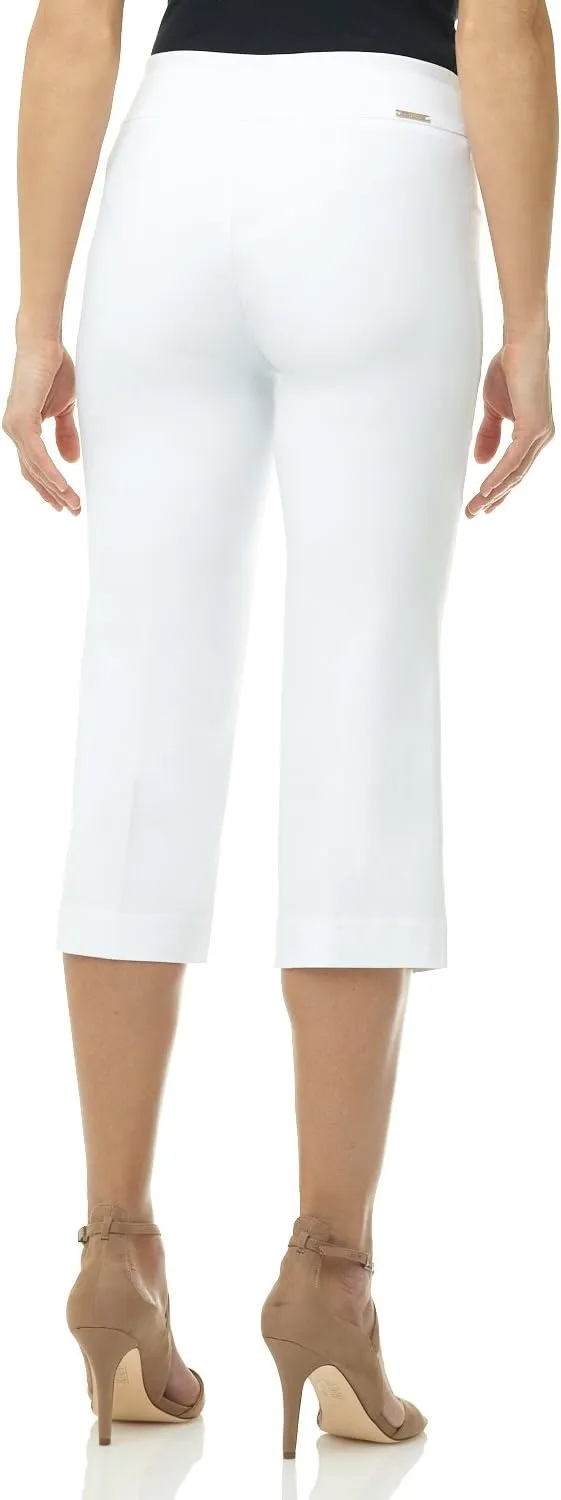 Rekucci Women's Ease into Comfort Capri with Button Detail