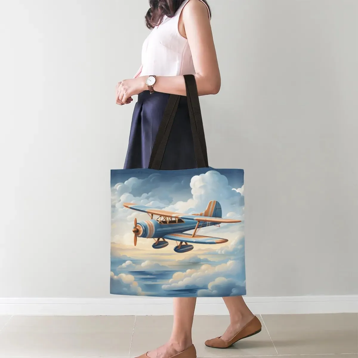 Religious Building Canvas Tote Bag for Women Men Stylish Tote Handbag Shoulder Bag Reusable Grocery Bag