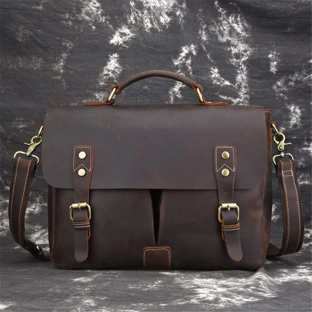 Retro Handbag Men's Bag Business Document Casual Shoulder Messenger Bag Casual Messenger Bag
