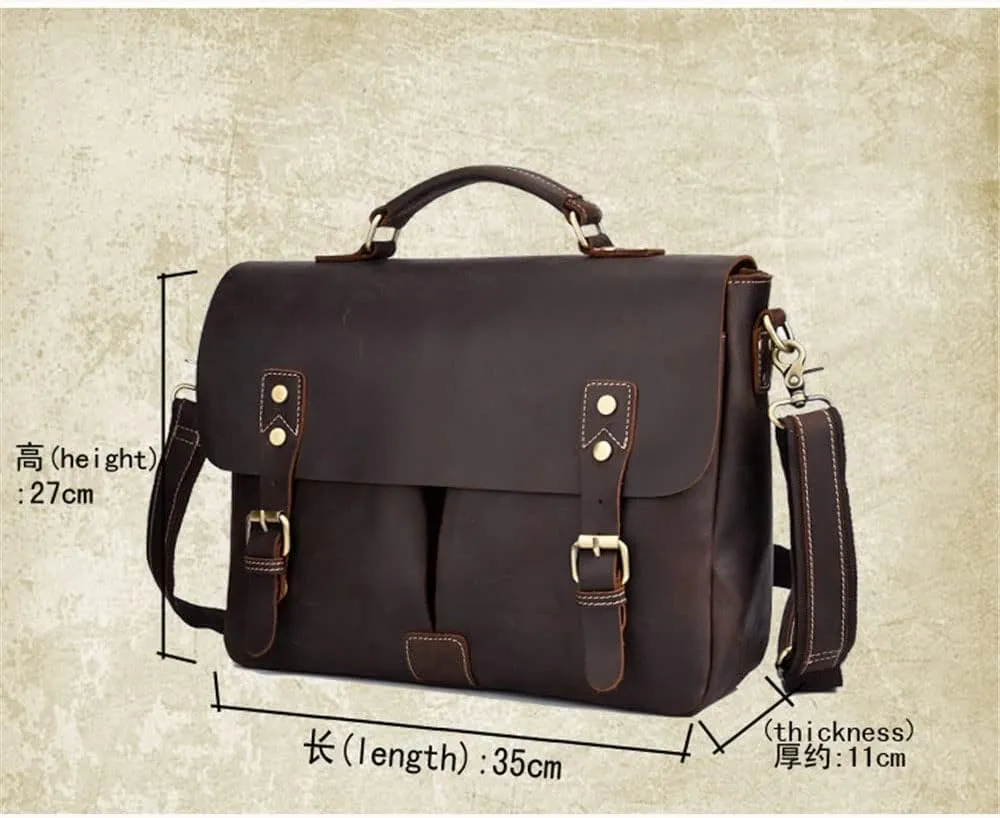 Retro Handbag Men's Bag Business Document Casual Shoulder Messenger Bag Casual Messenger Bag