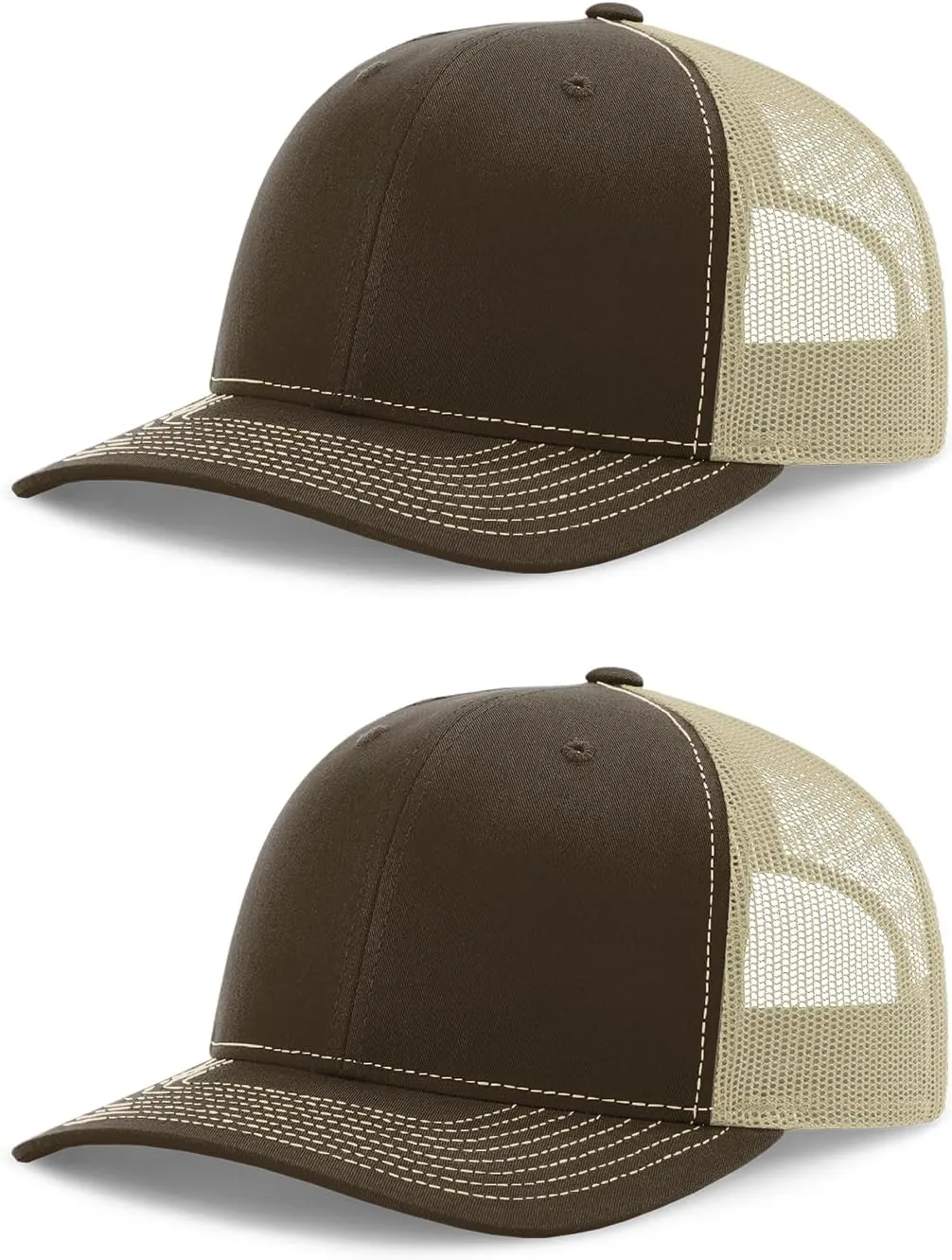 Richardson 112 Adjustable Trucker Hat - Premium Structured Six Panel Snapback Cap - Blank Bulk Richardson Hats