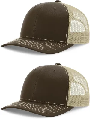 Richardson 112 Adjustable Trucker Hat - Premium Structured Six Panel Snapback Cap - Blank Bulk Richardson Hats