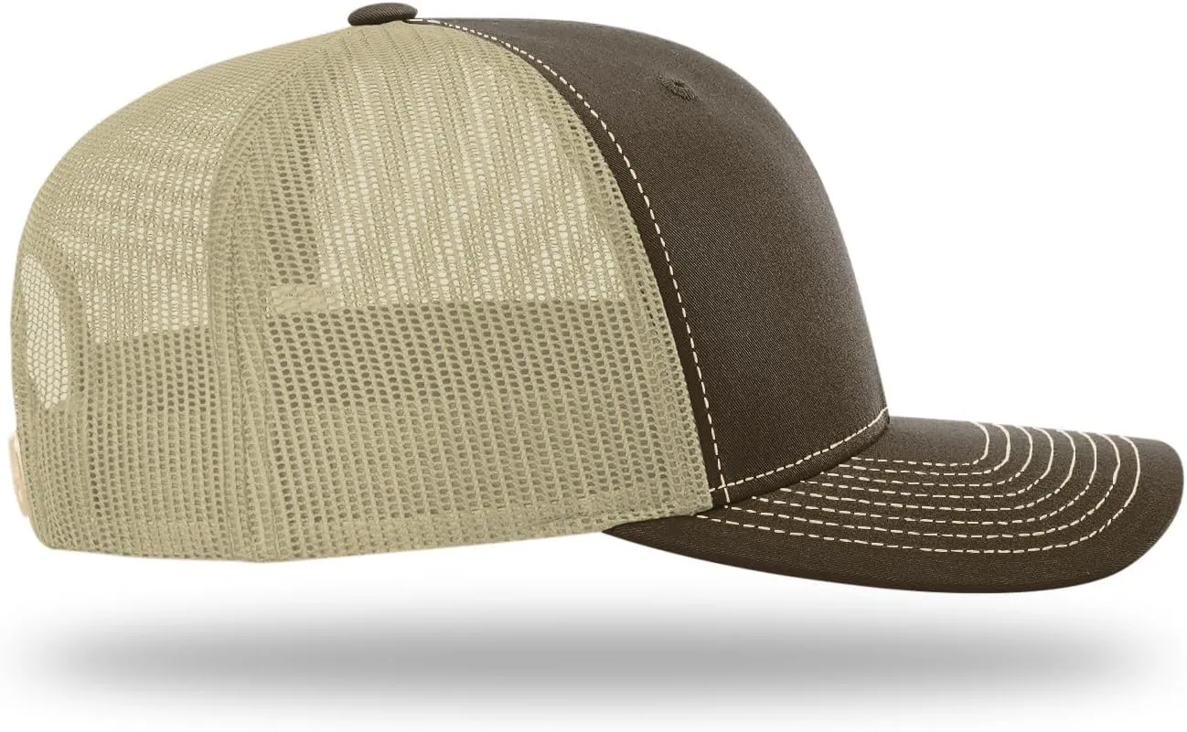 Richardson 112 Adjustable Trucker Hat - Premium Structured Six Panel Snapback Cap - Blank Bulk Richardson Hats