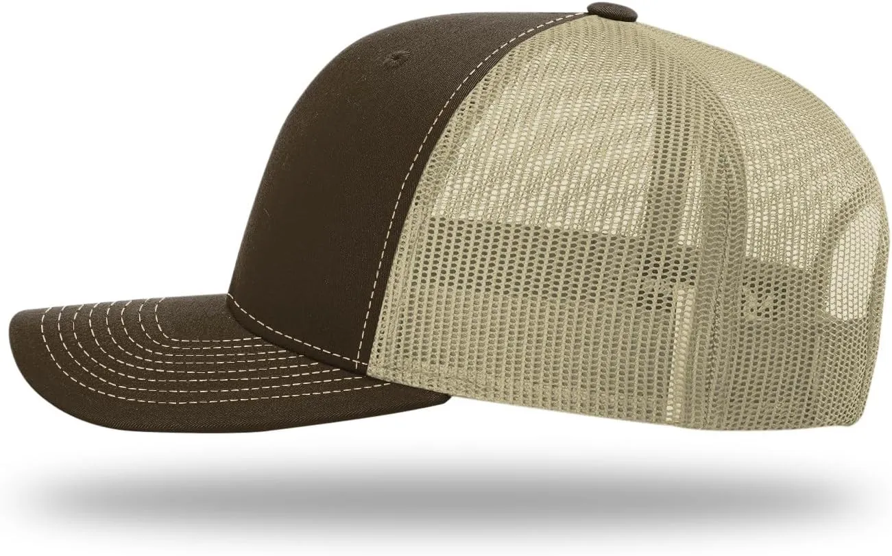 Richardson 112 Adjustable Trucker Hat - Premium Structured Six Panel Snapback Cap - Blank Bulk Richardson Hats