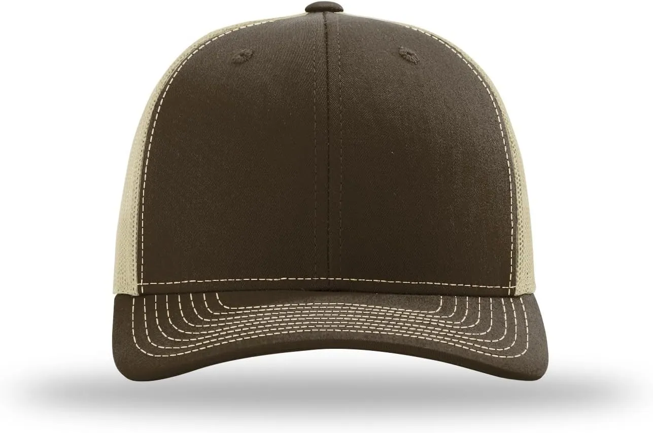 Richardson 112 Adjustable Trucker Hat - Premium Structured Six Panel Snapback Cap - Blank Bulk Richardson Hats