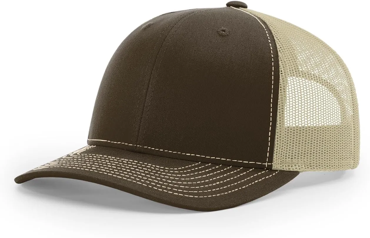 Richardson 112 Adjustable Trucker Hat - Premium Structured Six Panel Snapback Cap - Blank Bulk Richardson Hats