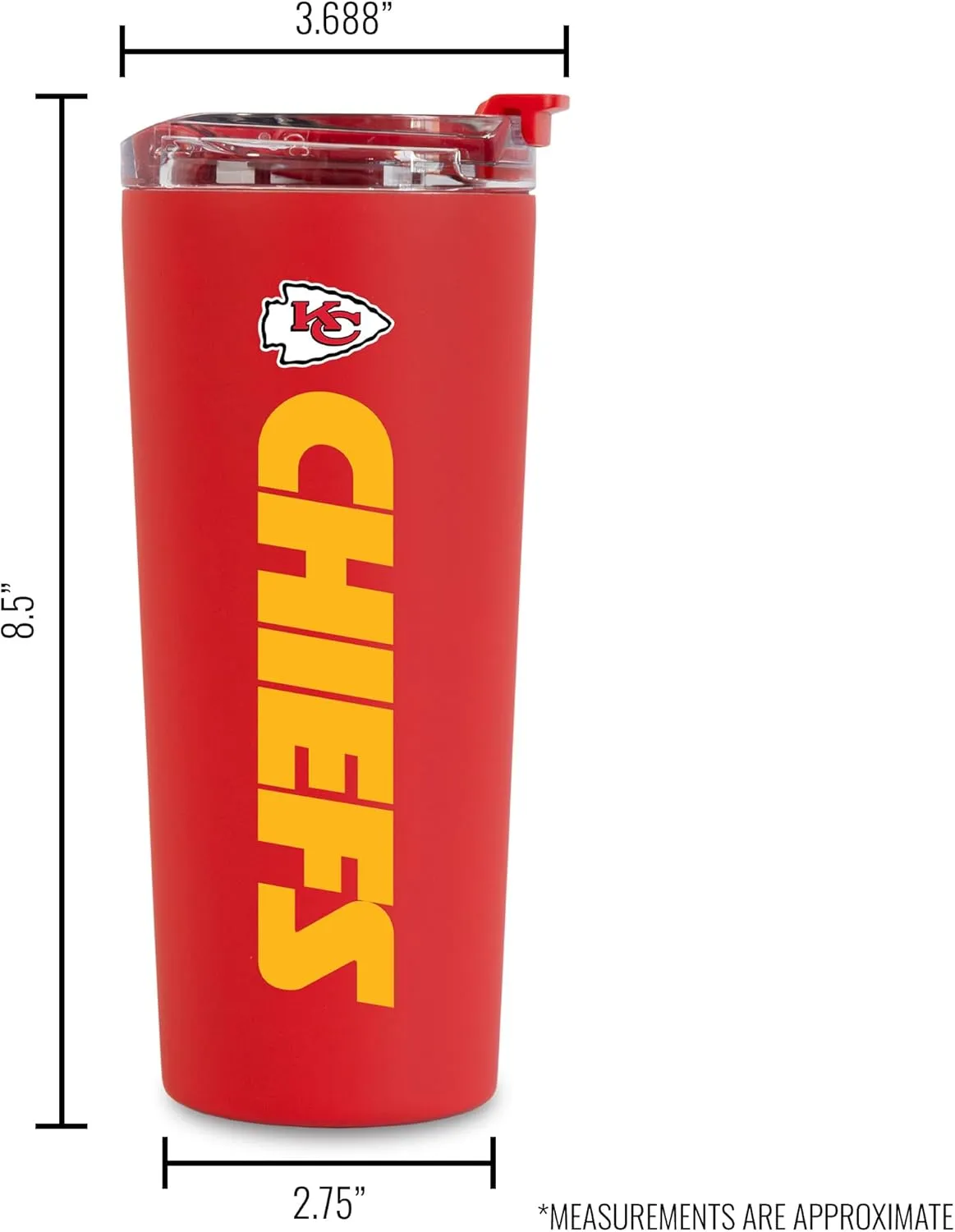 Rico Industries NFL Football 24oz Stainless Steel Tumbler with Lid and Dual Functioning Lid