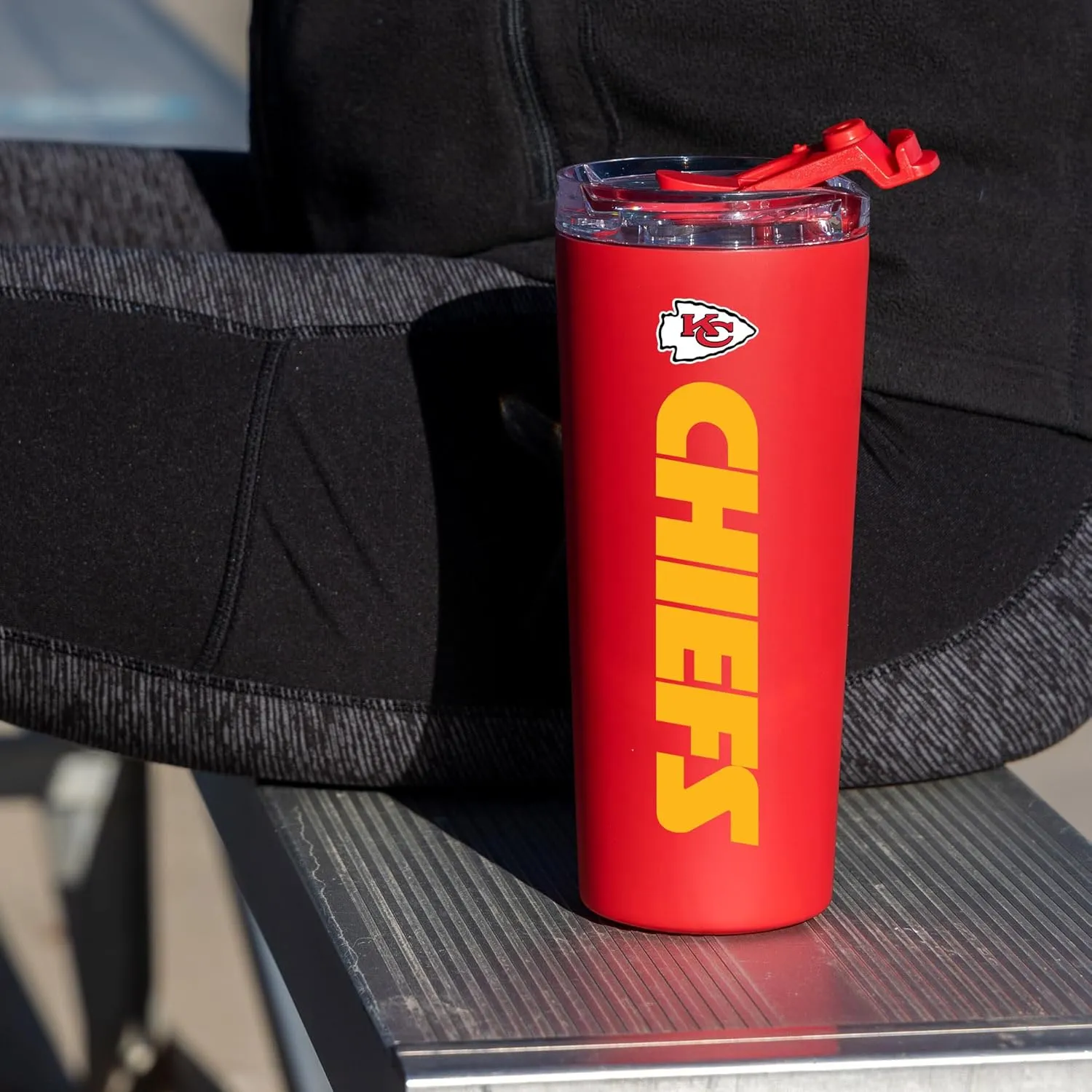 Rico Industries NFL Football 24oz Stainless Steel Tumbler with Lid and Dual Functioning Lid