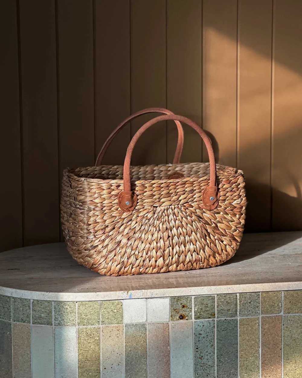 Robert Gordon Harvest Shopper Basket Suede Small