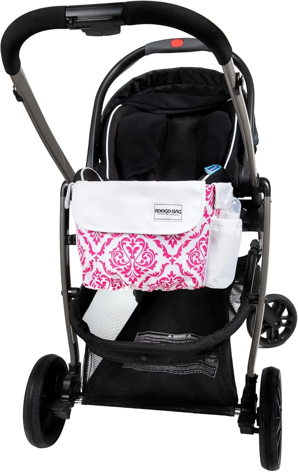 Roogo Convertible Diaper Bag with Car Seat & Stroller Attachment, Built-In Bottle Holder, Included Changing Pad